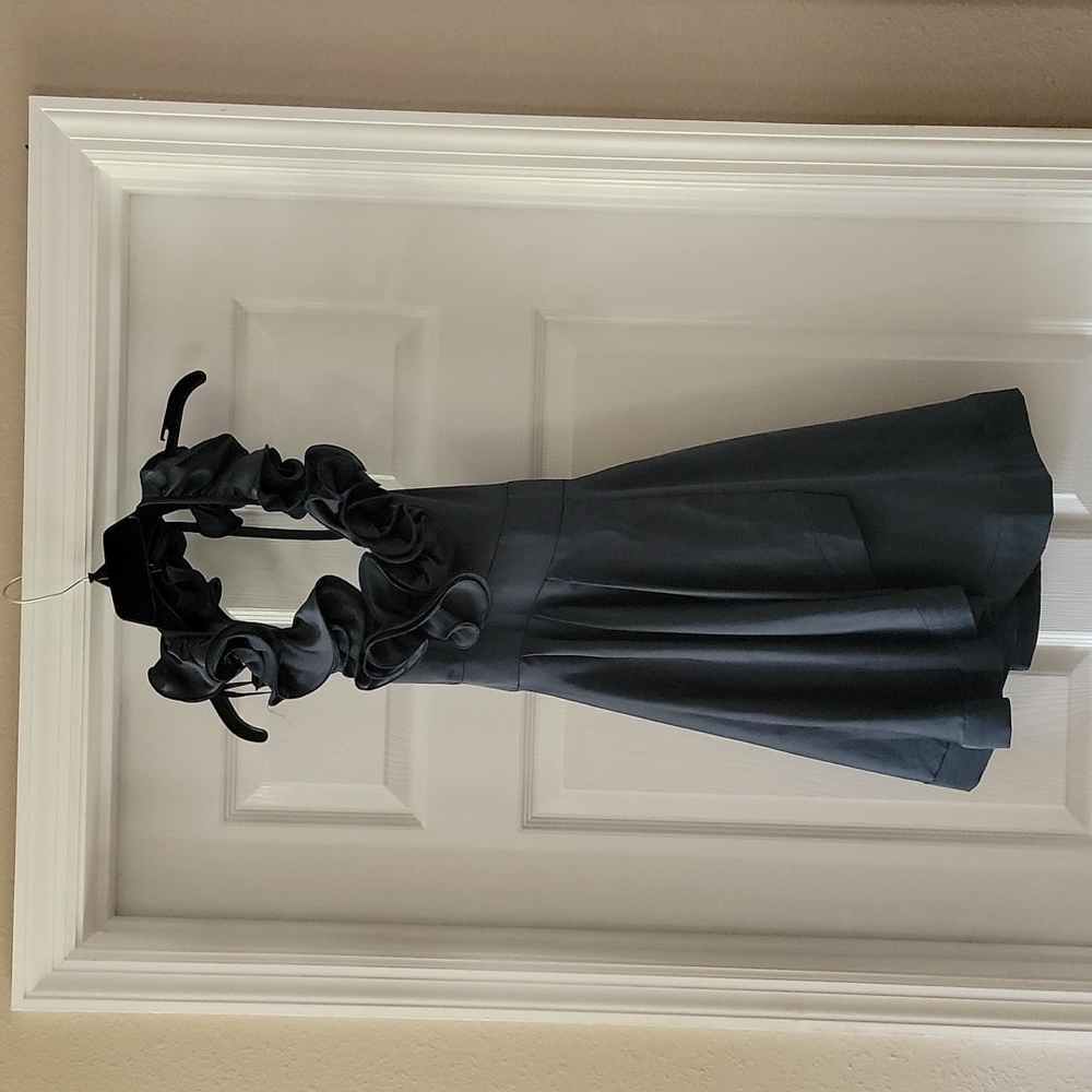 Ruffle neckline dress